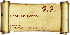 Feszler Hanna névjegykártya